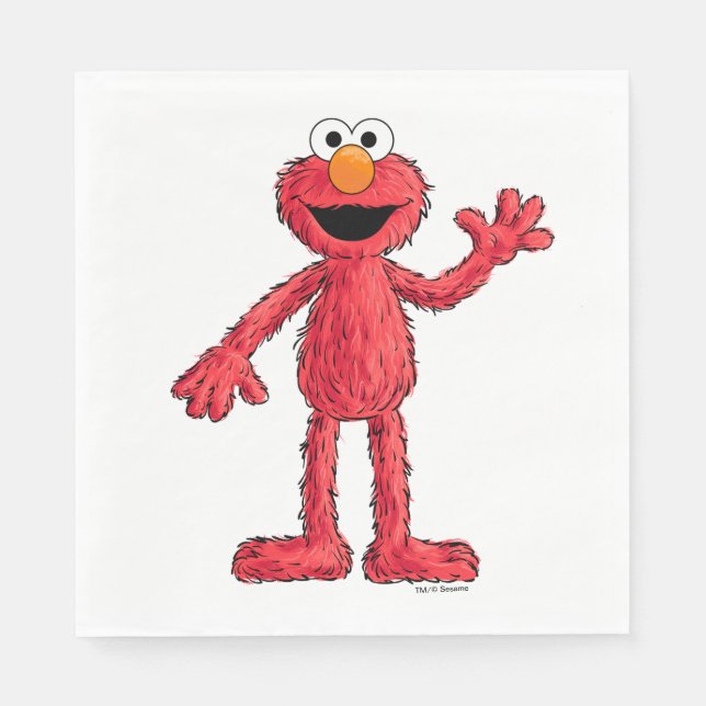 Serviette En Papier Monster à la fin de cette histoire | Cutie Elmo (Devant)