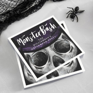Serviette En Papier Monster Bash Éffrayante Skeleton Halloween Party