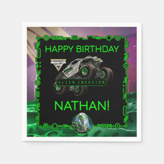 Serviette En Papier Monster Jam - Anniversaire Invasion Alien