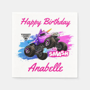 Serviette En Papier Monster Jam - Sparkle Smash Anniversaire