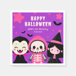 Serviette En Papier Monster Mash Purple Kids Halloween fête d'annivers