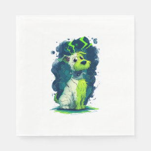 Serviette En Papier Monster Mutt - Joli chien d'Halloween