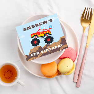 Serviette En Papier Monster Truck Boy fête d'anniversaire