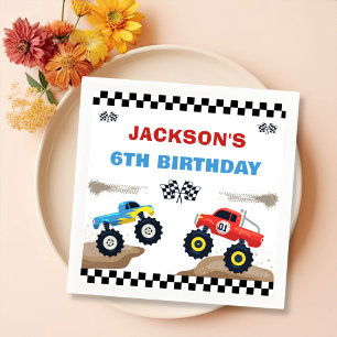 Serviette En Papier Monster Truck Racing fête d'anniversaire