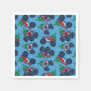 Serviette En Papier Monster Trucks et Motif des arbres de Noël