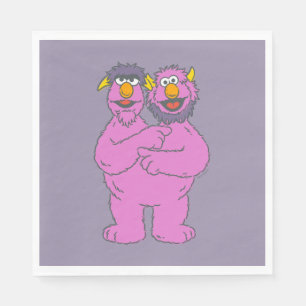 Serviette En Papier Monstre à deux têtes de Sesame Street