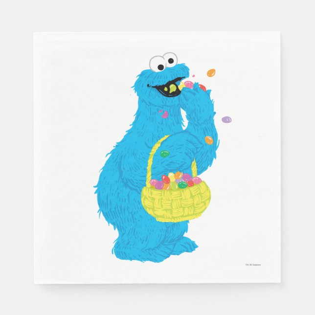Serviette En Papier Monstre de biscuits de Pâques (Devant)