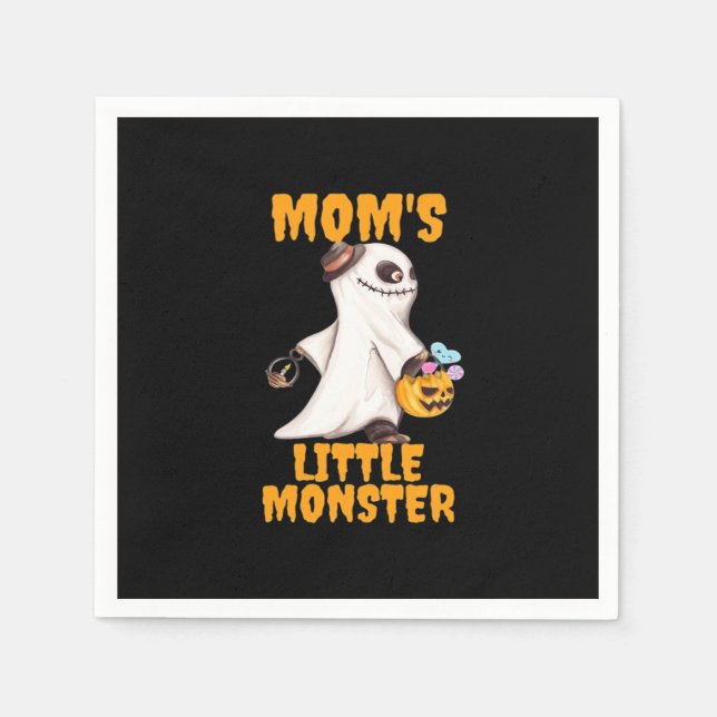 Serviette En Papier Monstre de la petite maman du Boo Funny Graphisme (Devant)