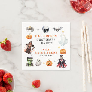 Serviette En Papier Monstres modernes Costumes d'Halloween Fête d'anni