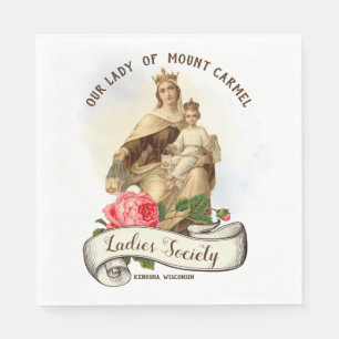 Serviette En Papier Mont Carmel Religieux Catholique Jésus Scapulaire