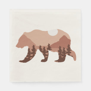 Serviette En Papier Montagne de l'ours