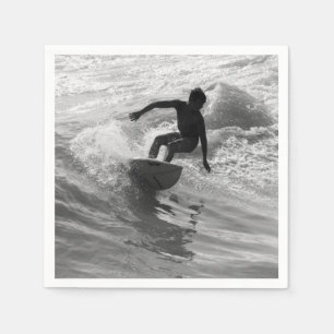 Serviette En Papier Monter En Niveaux De Gris De Vague