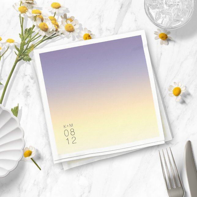 Serviette En Papier Mood Gradient Mariage Indigo Sunset ID741 (Créateur téléchargé)