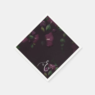 Serviette En Papier Moody Purple Bloom Grunge Mariage