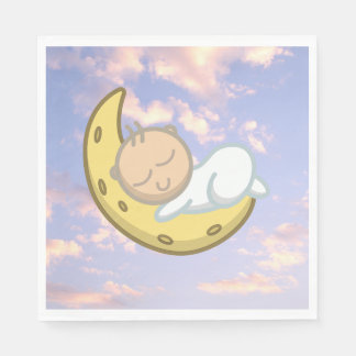 Serviette En Papier Moon Baby Design
