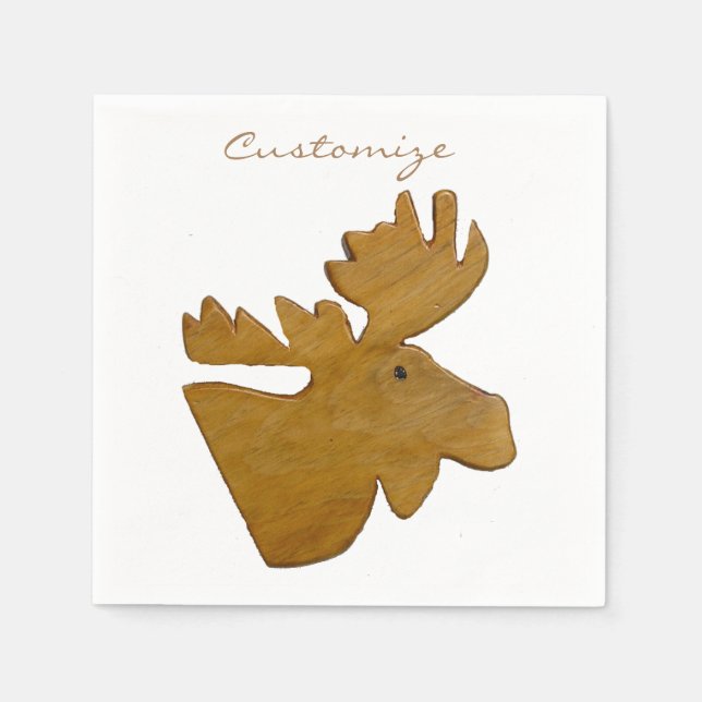 Serviette En Papier Moose Head Thunder_Cove (Devant)