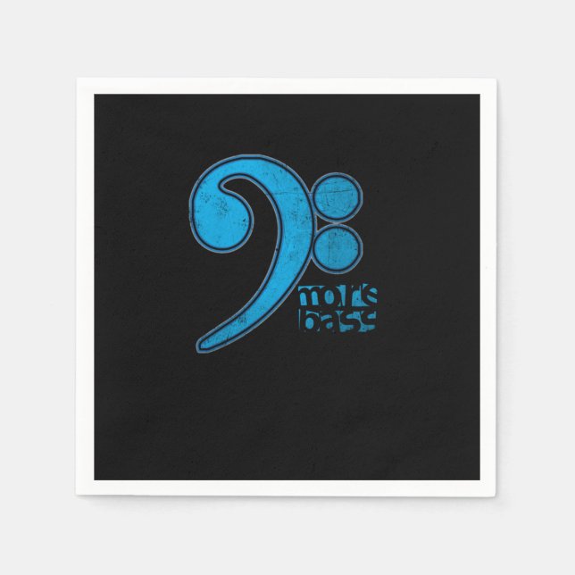Serviette En Papier More Bass Clef Note Musical Notes Musicians Music  (Devant)