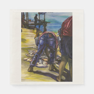 Serviette En Papier Morning's Catch, Harbour Island, Bahamas