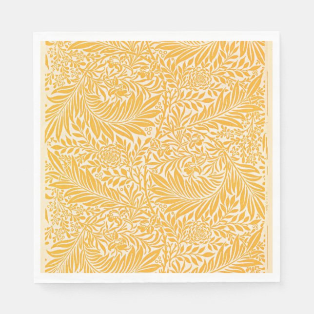 Serviette En Papier Morris - Larkspur, jaune doré (Devant)