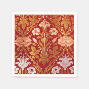Serviette En Papier Morris - Vintage 1893 Rose et Motif Lily Flower
