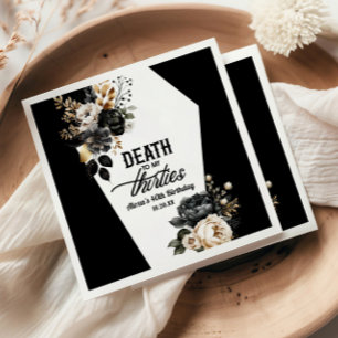 Serviette En Papier Mort à Mes Trente Ans Floral 40e Fête d'Anniversai