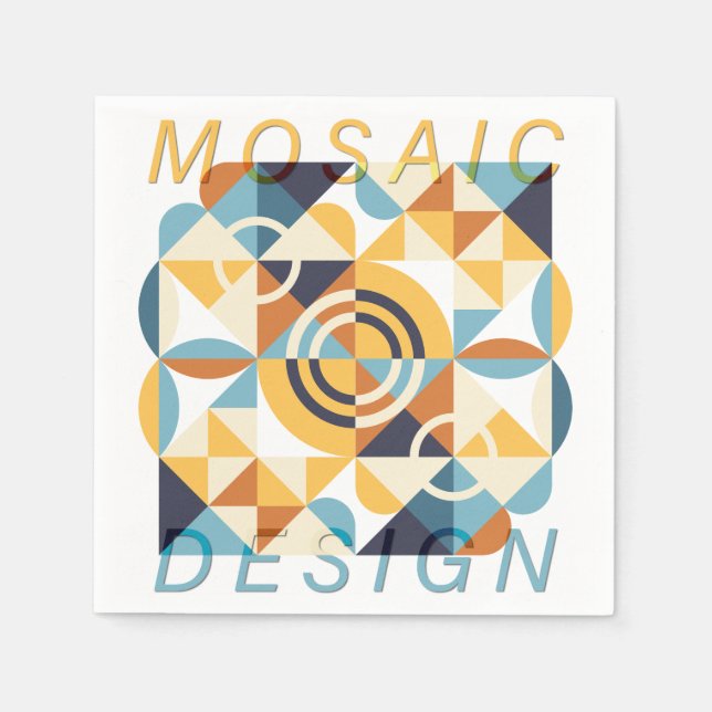Serviette En Papier Mosaic Art Motif (Devant)