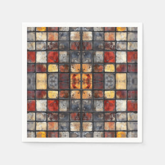 Serviette En Papier Mosaïque de mur en brique
