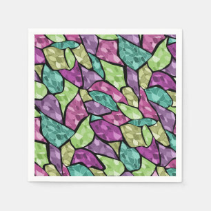 Serviette En Papier mosaïque de verre moderne Abstrait motif lumineux 