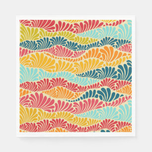 Serviette En Papier Mosaïque feuillue