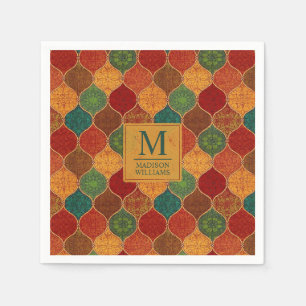Serviette En Papier Mosaique géométrique marocaine sans couture Motif 