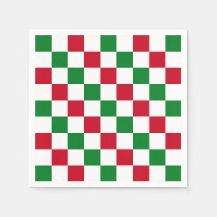 Serviette En Papier Motif à carreaux de Noël classique