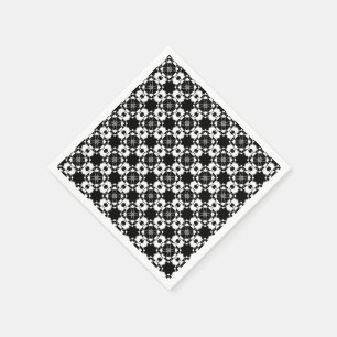 Serviette En Papier Motif à carreaux rétro minimaliste – Conception mo