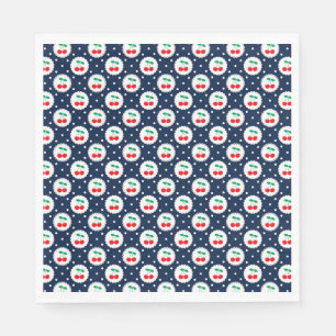 Serviette En Papier Motif à points cerise – Cadeau et décoration rétro
