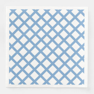 Serviette En Papier Motif à rayures diamantées Harlequin bleu blanc