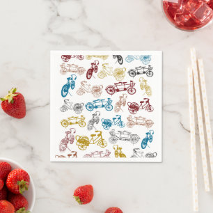 Serviette En Papier Motif à vélo