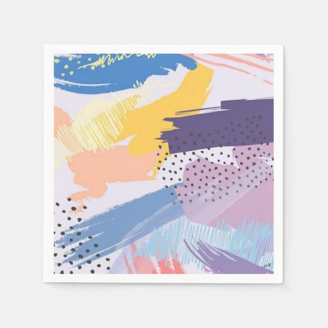 Serviette En Papier motif Abstrait (Devant)