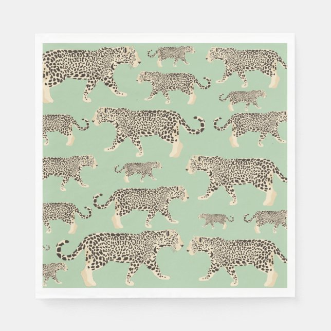 Serviette En Papier Motif animal Jungle Jaguar (Devant)