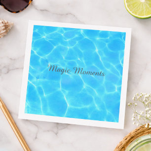 Serviette En Papier Motif Aqua Avec Réflexion Vagues