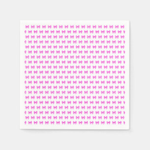 Serviette En Papier Motif arc en vichy rose-blanc