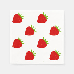 Serviette En Papier Motif aux fraises cuites