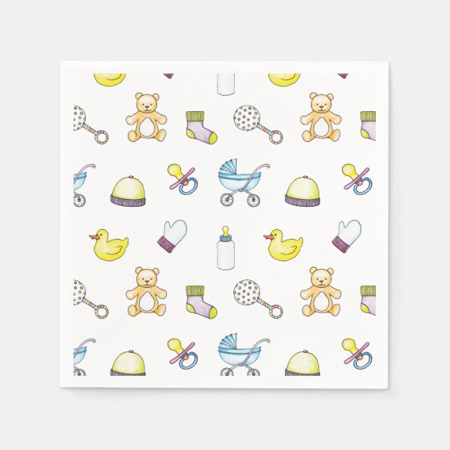 Serviette En Papier Motif baby shower (Devant)