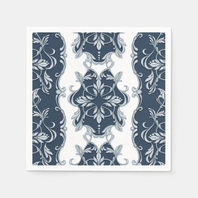 Serviette En Papier Motif baroque incomparable 7 (Devant)