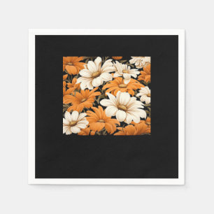 Serviette En Papier motif blanc - whimsigoth cottagecore fleur sauvage