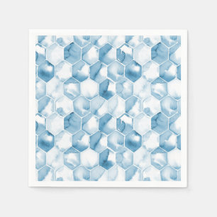 Serviette En Papier Motif bleu mou de Canotype d'aquarelle