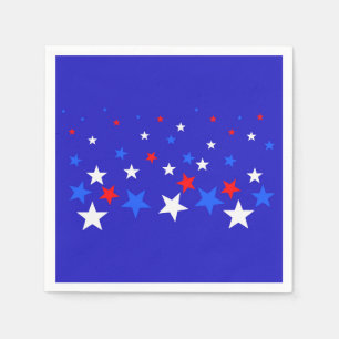 Serviette En Papier Motif bleu, rouge et blanc