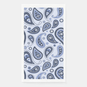 Serviette En Papier Motif Blue Paisley