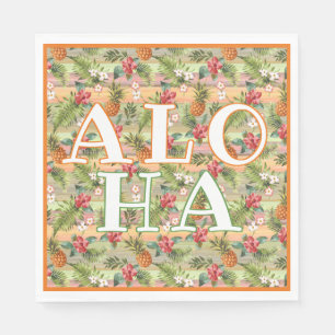 Serviette En Papier Motif botanique floral de feuilles de pin tropical