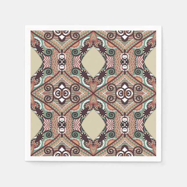 Serviette En Papier Motif Brocade (Devant)