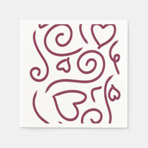 Serviette En Papier Motif cardiaque simple