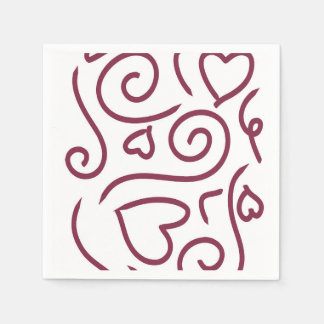 Serviette En Papier Motif cardiaque simple